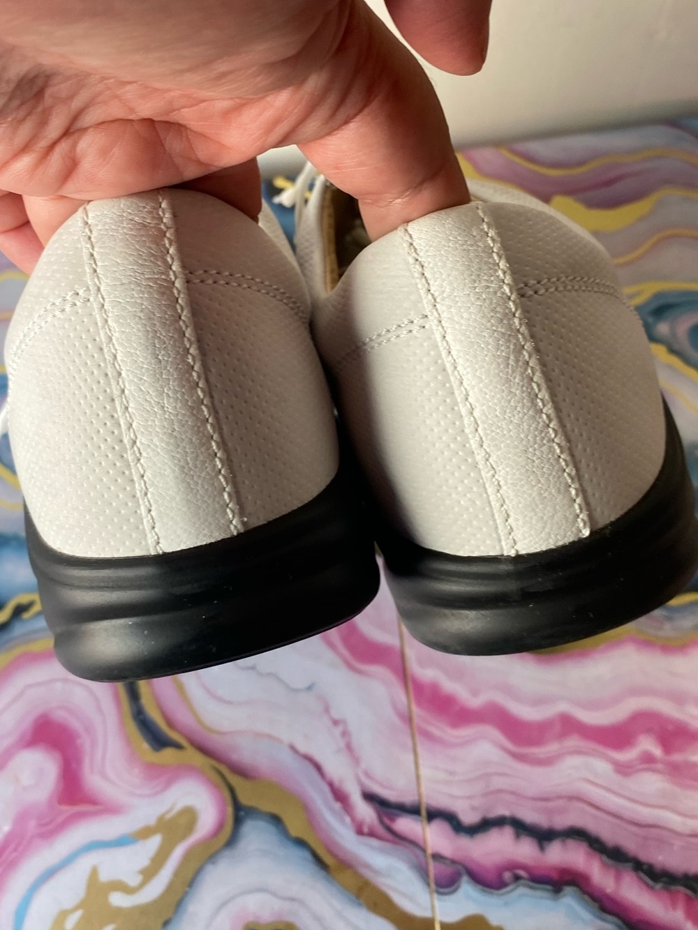Finn Comfort White Perforated Leather Lace Up Walking Sneaker Shoes UK 5 US 7.5 - Picture 6 of 13